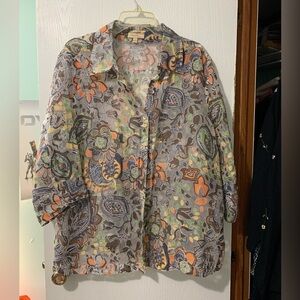 Choices Woman Multi Color sheer blouse